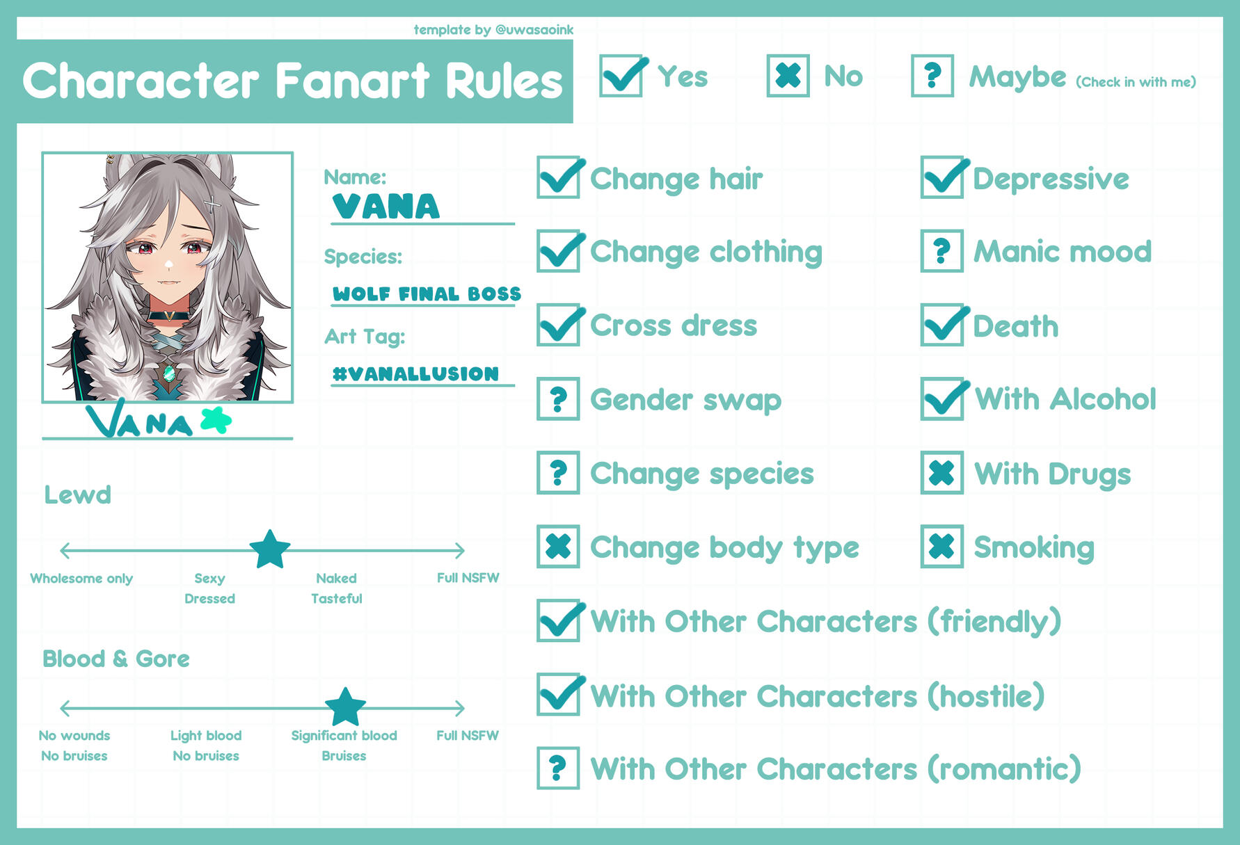 Vana&#39;s fan art rules.